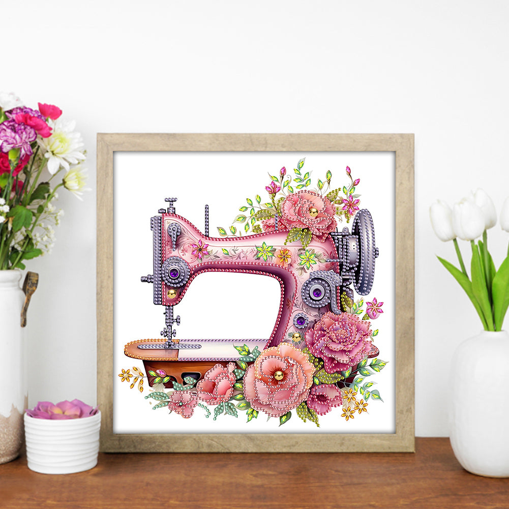 Sewing Machine - Special Shaped Drill Diamond Painting 30*30CM