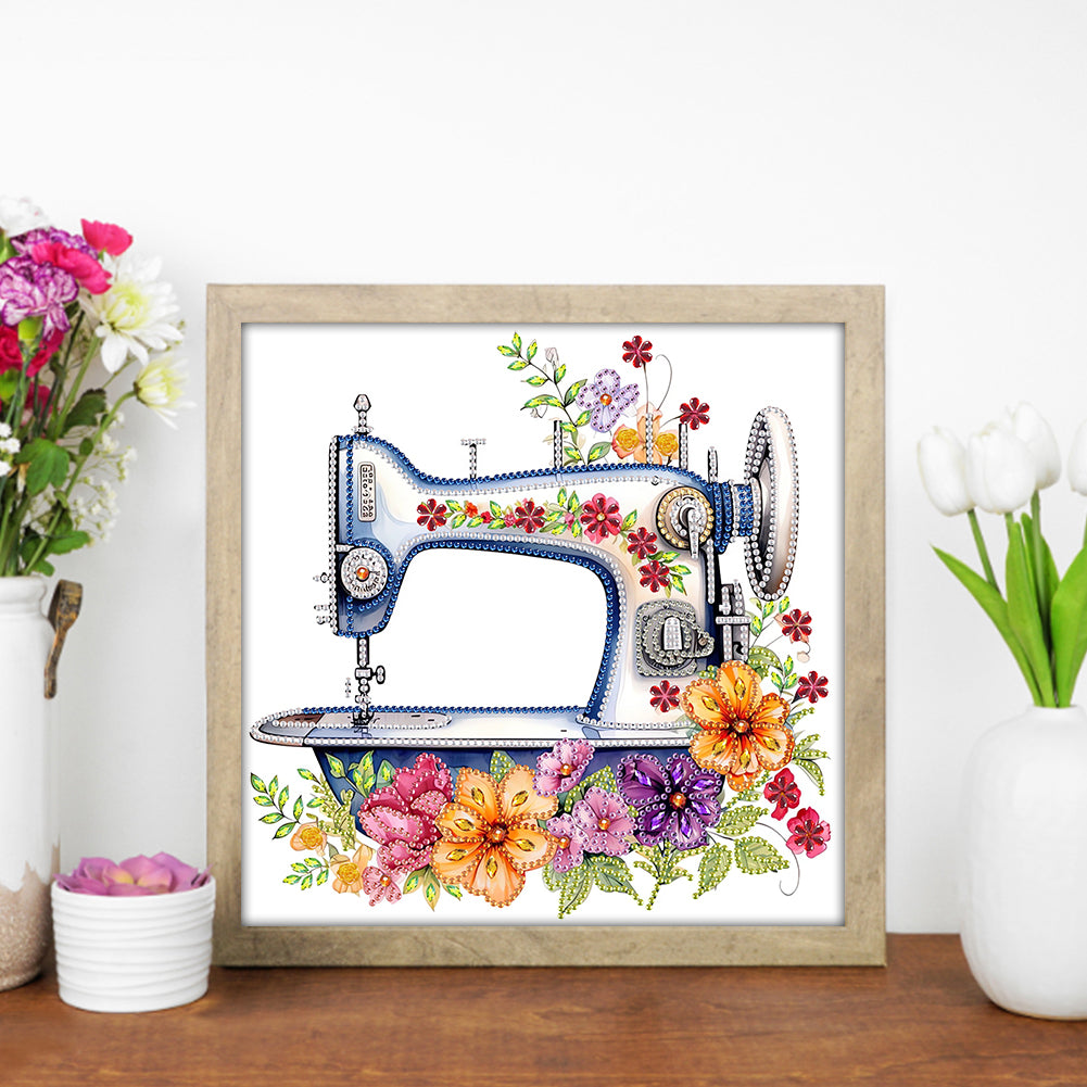 Sewing Machine - Special Shaped Drill Diamond Painting 30*30CM