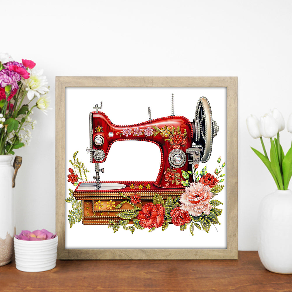 Sewing Machine - Special Shaped Drill Diamond Painting 30*30CM
