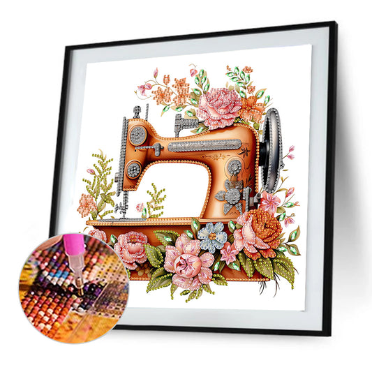 Sewing Machine - Special Shaped Drill Diamond Painting 30*30CM