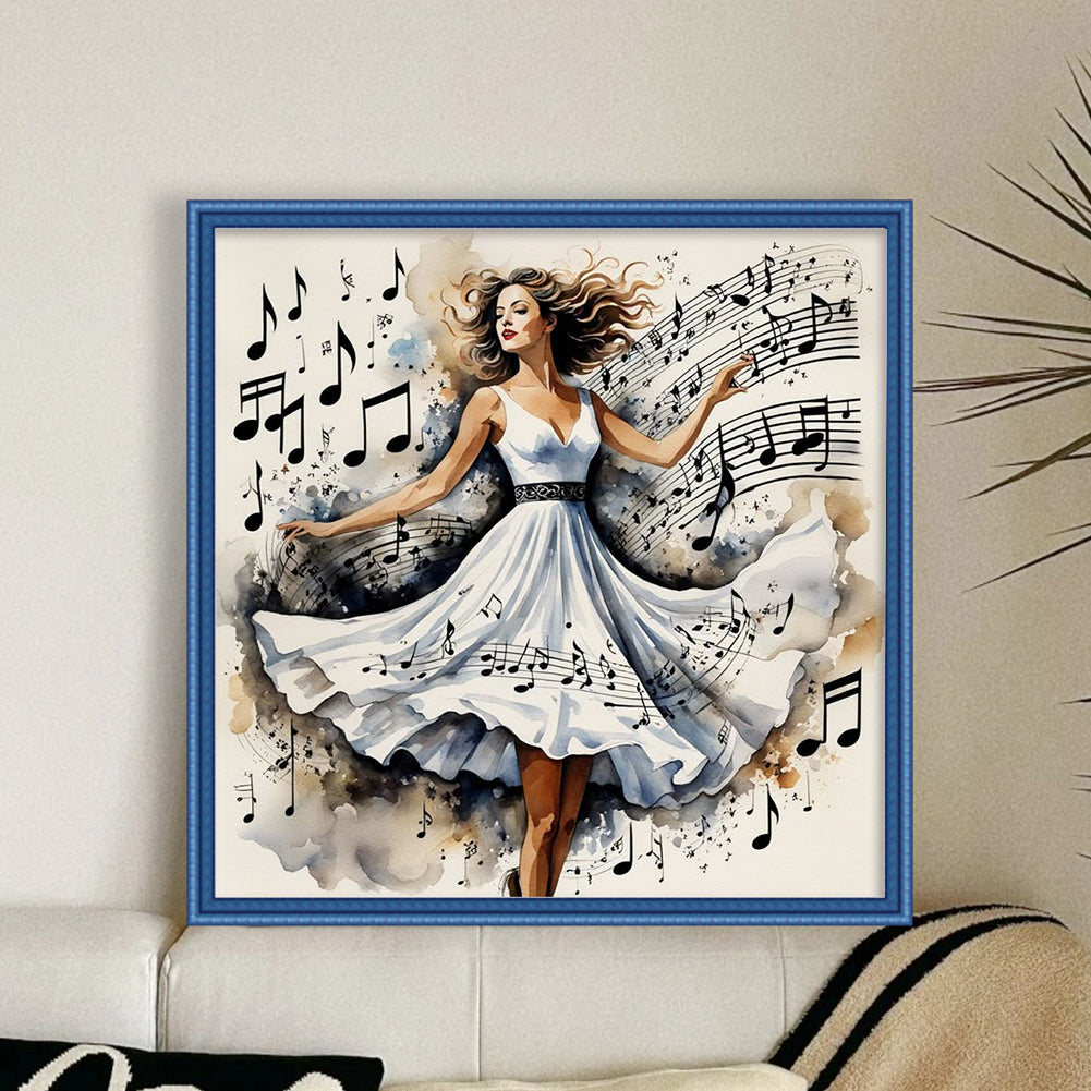 Dancing Girl - 11CT Stamped Cross Stitch 50*50CM