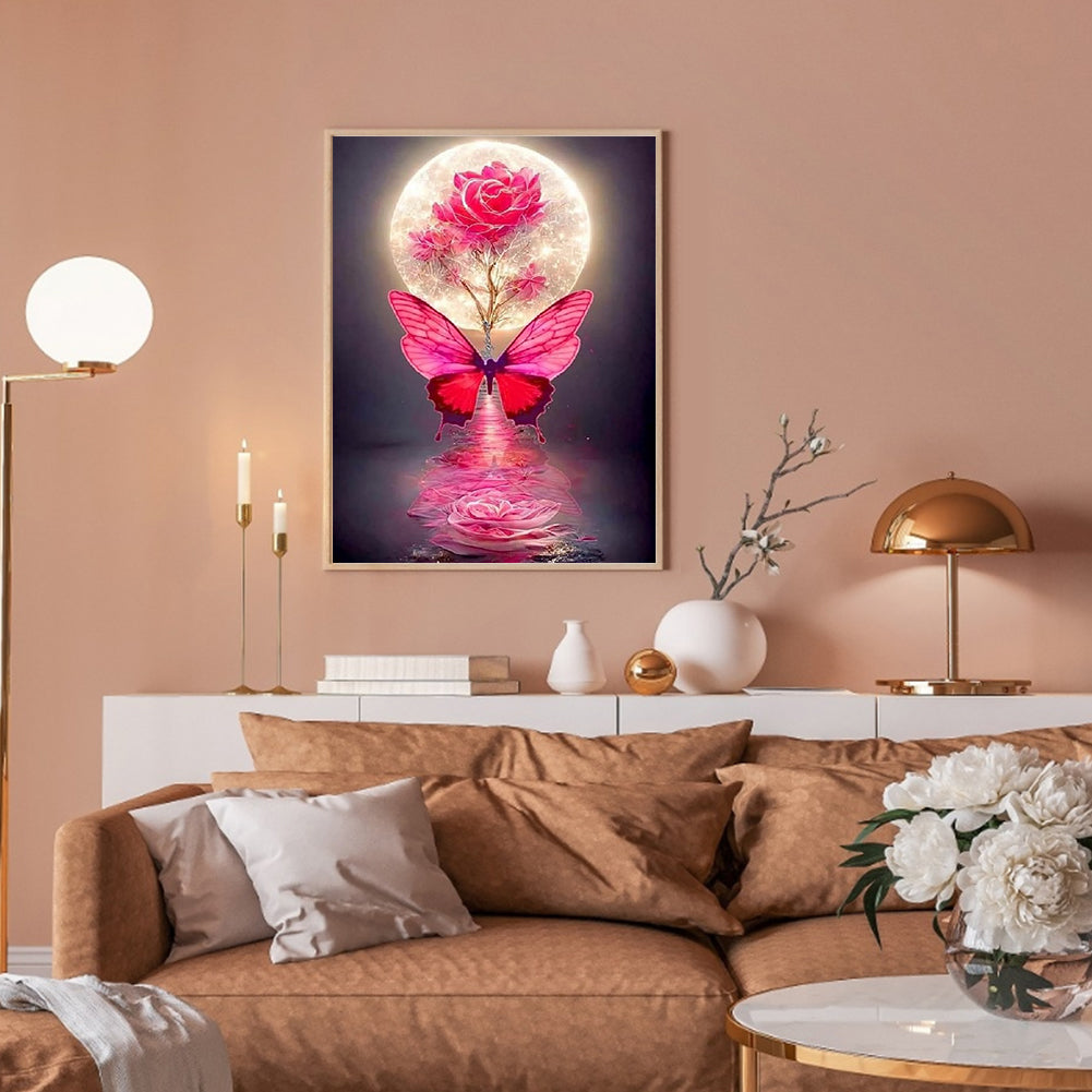 Moon Butterfly - Full Round Drill Diamond Painting 30*40CM