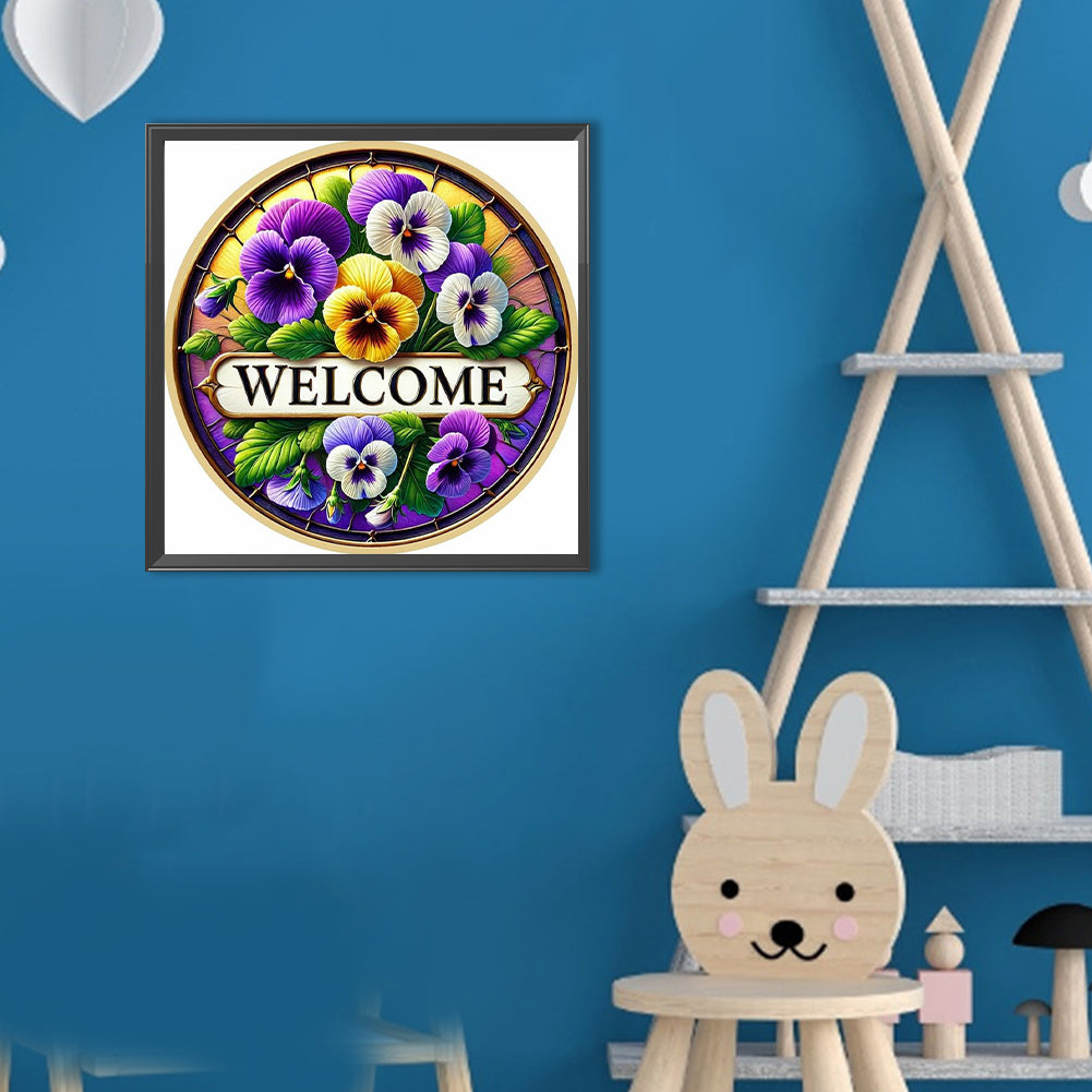 Phalaenopsis Flower Medallion - Full Round Drill Diamond Painting 30*30CM