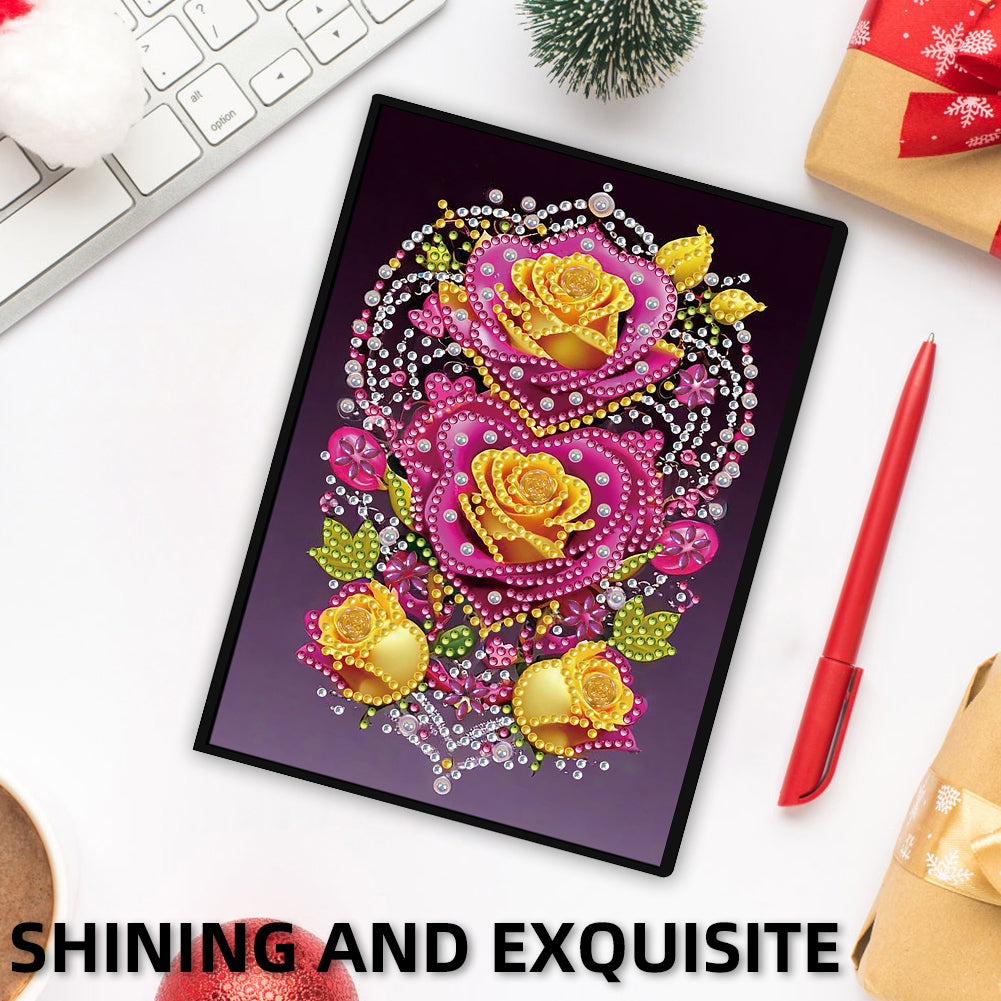 50-Page A5 Size Diamond Painting Notebook for Adults Beginners Holiday Birthday