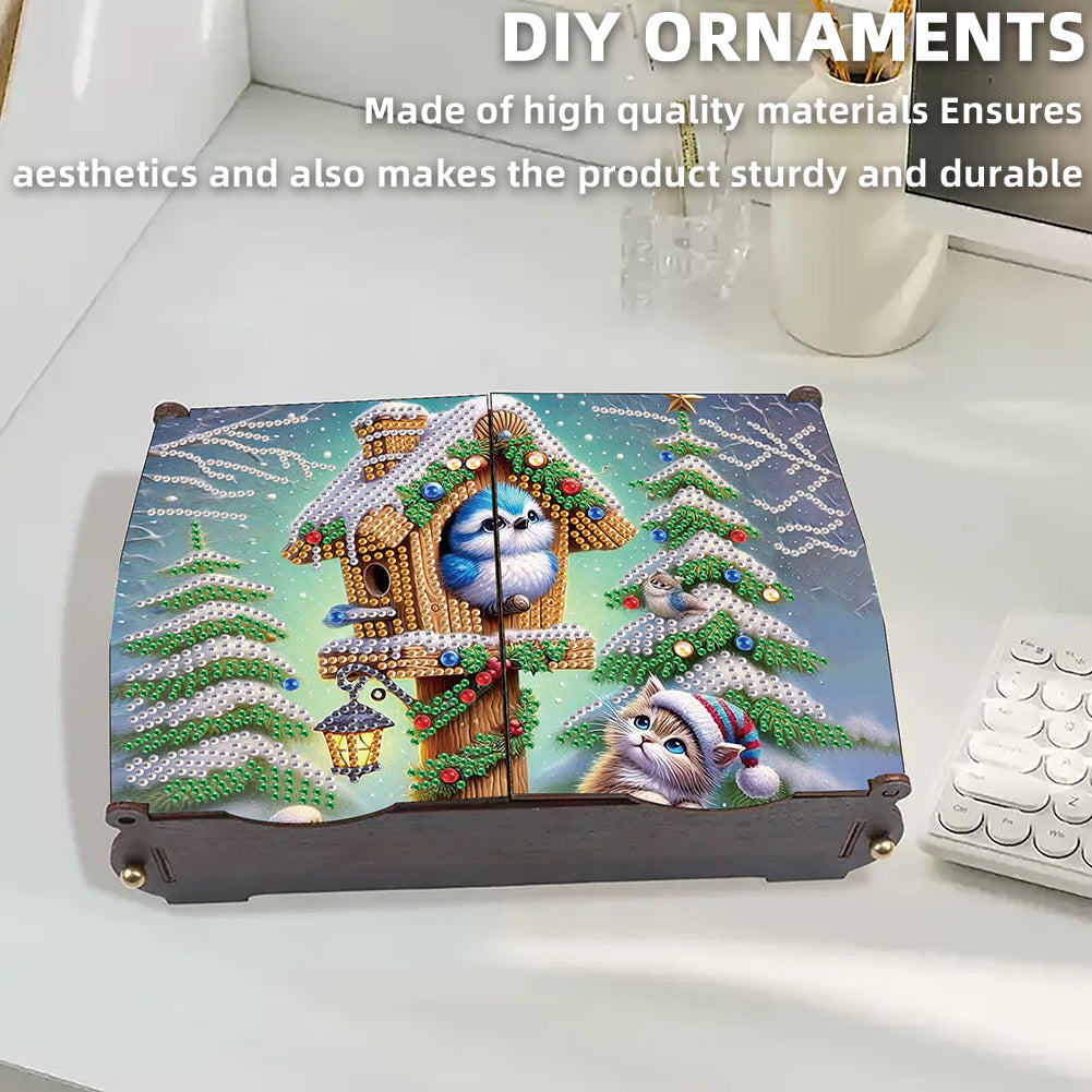 DIY Diamond Painting Handmade Storage Box Rhinestones Decorative Storage Case