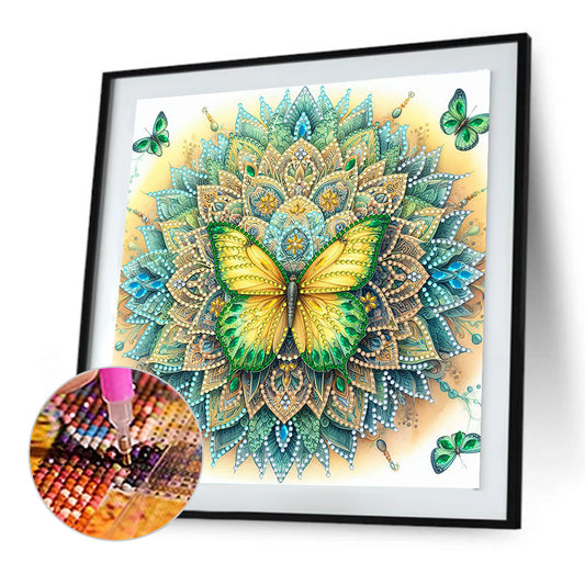 Mandala Butterfly - Special Shaped Drill Diamond Painting 30*30CM