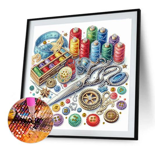 Sewing Machine - Special Shaped Drill Diamond Painting 30*30CM