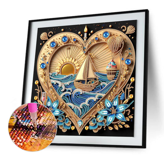 Sailboat - Special Shaped Drill Diamond Painting 30*30CM