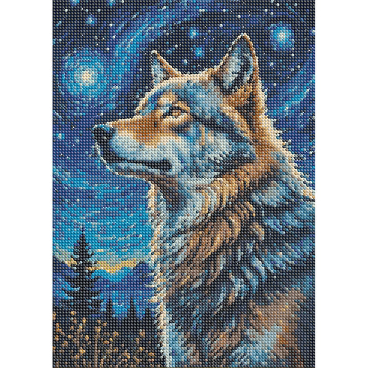 Moonlight Wolf - Full Round Drill Diamond Painting 30*40CM
