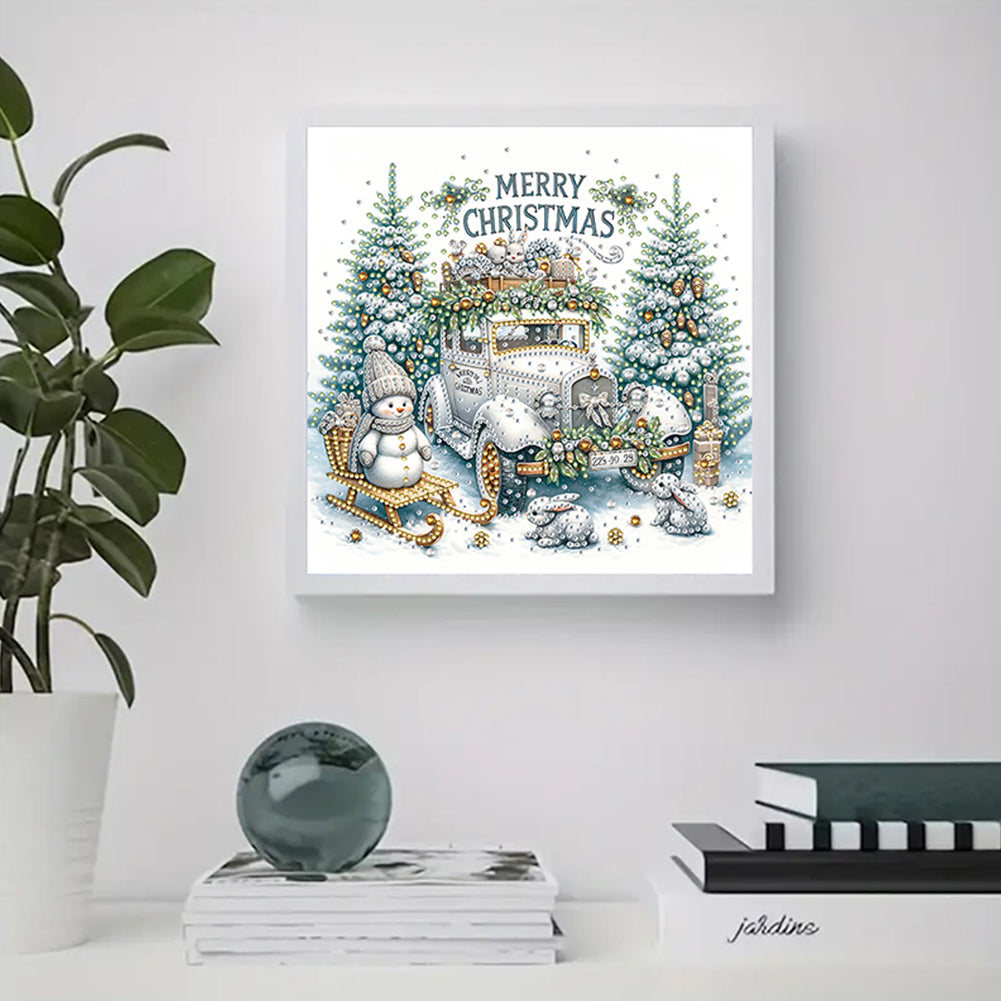 Christmas Car - Special Shaped Drill Diamond Painting 30*30CM