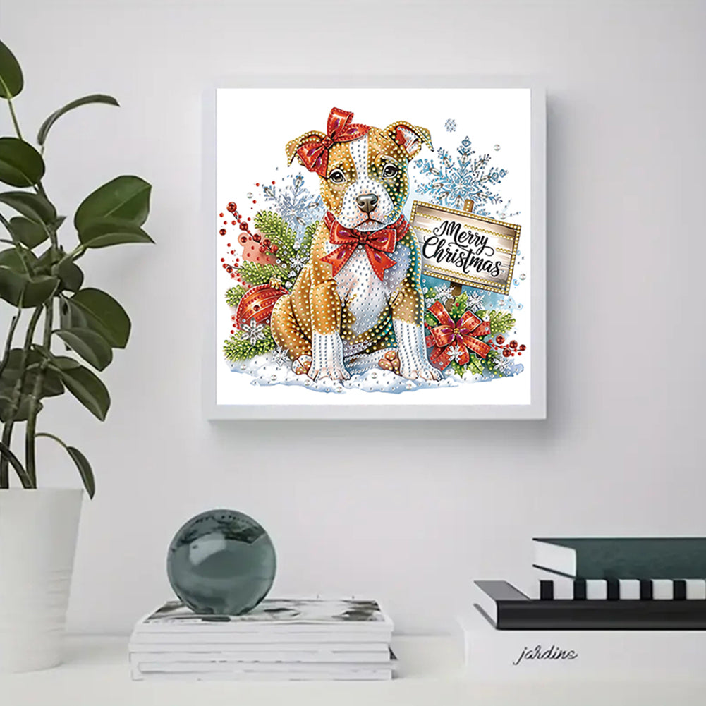 Christmas Dog - Special Shaped Drill Diamond Painting 30*30CM