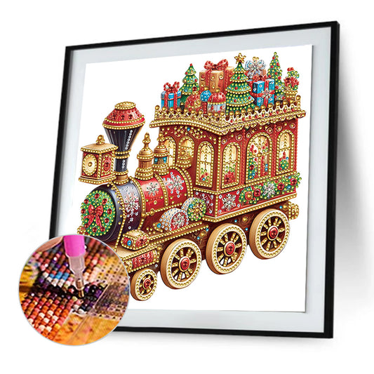 Christmas Gift Train - Special Shaped Drill Diamond Painting 30*30CM