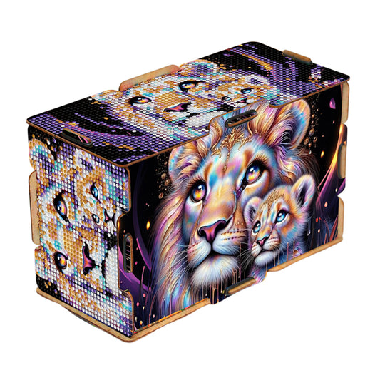Diamond Painting Tissue Box Kits Decorative Rhinestone Craft Kit (Lion)
