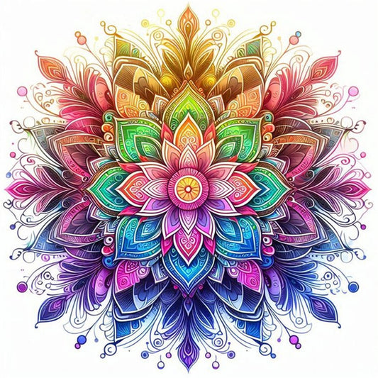 Mandala - 18CT Stamped Cross Stitch 25*25CM