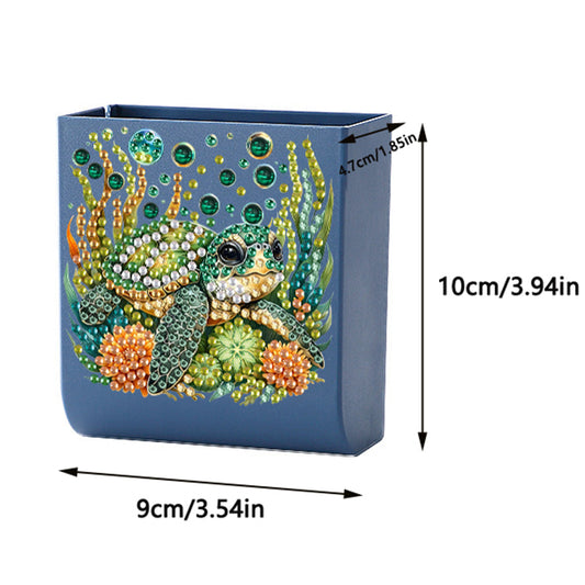 Water Turtle DIY Diamond Painting Kit Wall-Mounted Phone Charging Station Decor