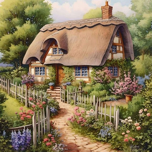 Forest Cabin - 11CT Stamped Cross Stitch 40*40CM