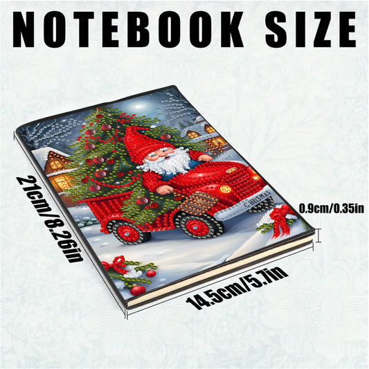 2pcs 50-Page A5 Gnome and Deer Diamond Painting Notebook for Adults Holiday Gift