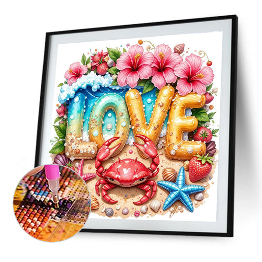Love Beach - Full Round Drill Diamond Painting 30*30CM