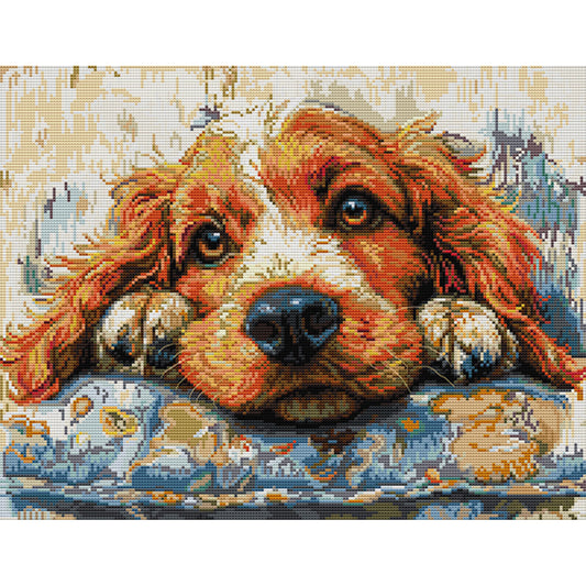 Golden Retriever - 14CT Stamped Cross Stitch 44*36CM(Joy Sunday)