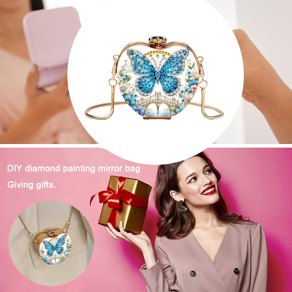 DIY Diamond Painting Shoulder Bag Portable Bag for Coins Lipstick Earphones