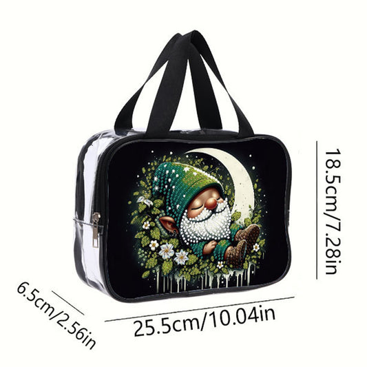 DIY Gnome Diamond Painting Bling Rhinestone Makeup Bag Large Storage Bag
