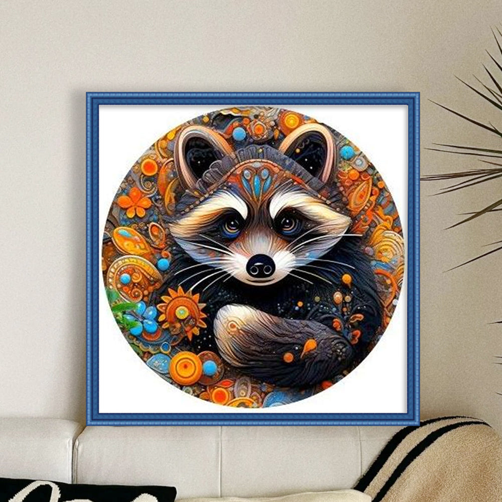 Raccoon 2 - 18CT Stamped Cross Stitch 25*25CM