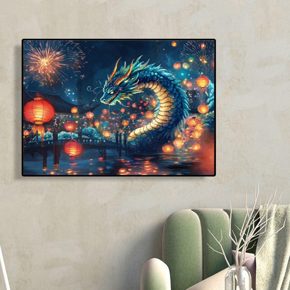 Magic Dragon - Full Round Drill Diamond Painting 40*30CM(Partial AB)