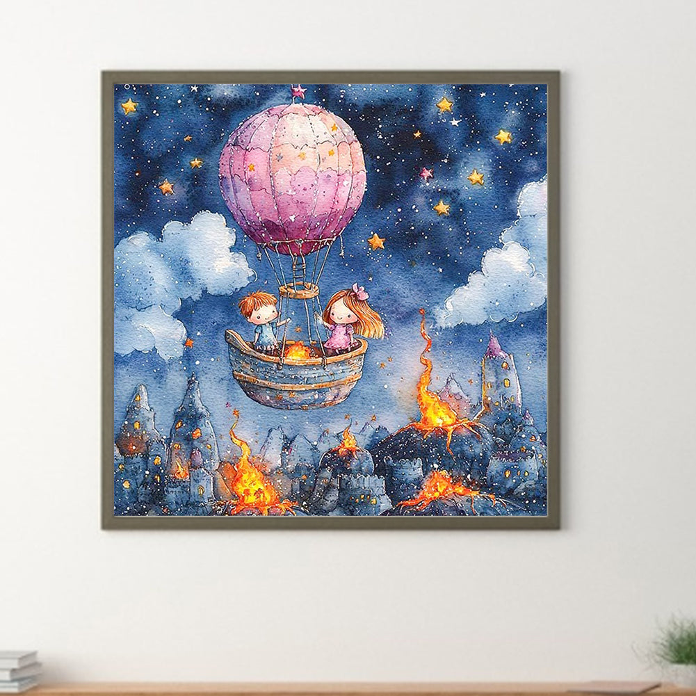 Hot Air Balloon - Full Round Drill Diamond Painting 40*40CM