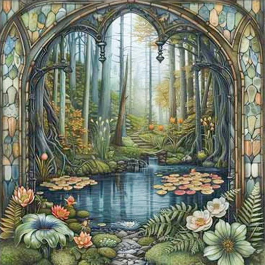 Seasonal Scenery - 14CT Stamped Cross Stitch 50*50CM