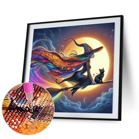 Halloween Witch - Full Round Drill Diamond Painting 40*40CM