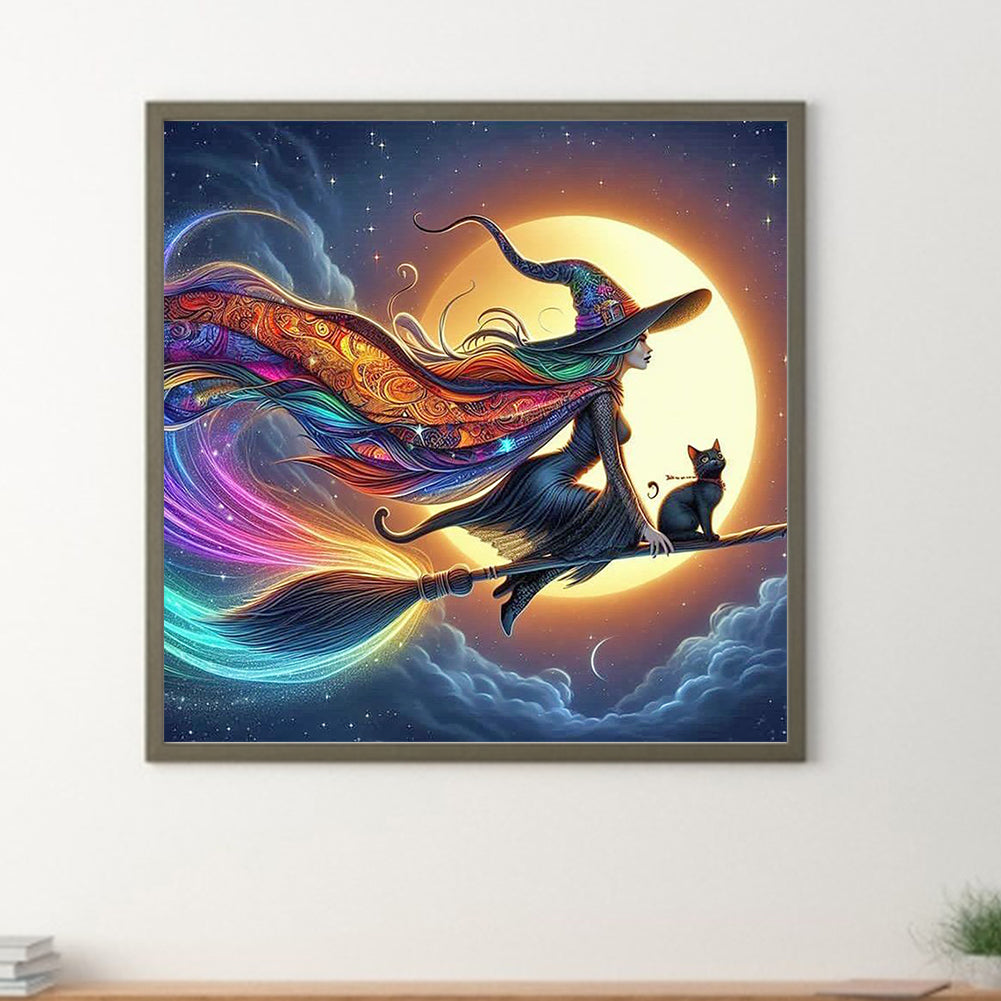 Halloween Witch - Full Round Drill Diamond Painting 40*40CM