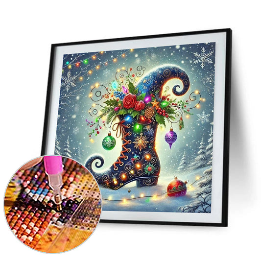 Halloween Christmas Boots - Full Round Drill Diamond Painting 40*40CM