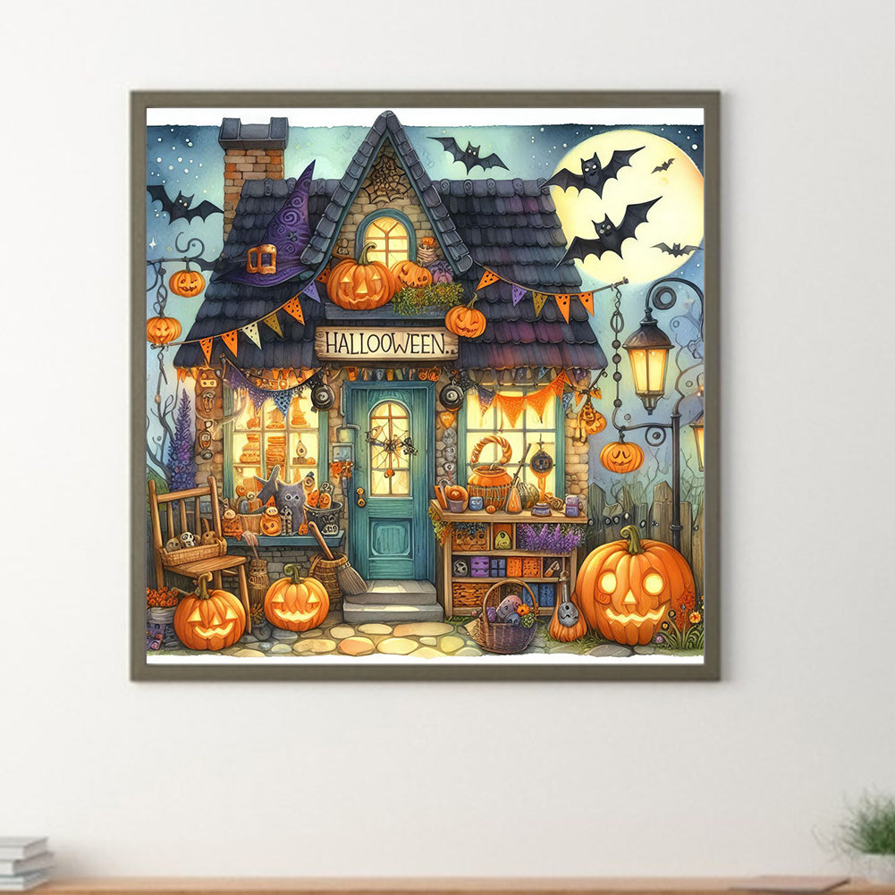 Halloween Hut - Full Round Drill Diamond Painting 40*40CM