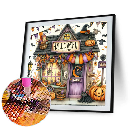 Halloween House - Full Round Drill Diamond Painting 40*40CM
