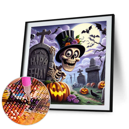 Halloween Tombstone - Full Round Drill Diamond Painting 40*40CM