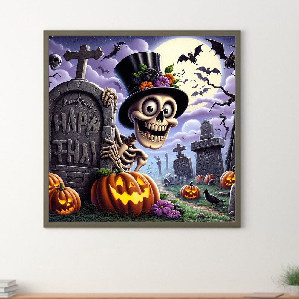 Halloween Tombstone - Full Round Drill Diamond Painting 40*40CM