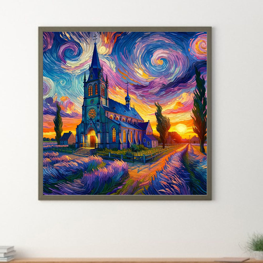 Starry Sky Scenery - Full Round Drill Diamond Painting 40*40CM