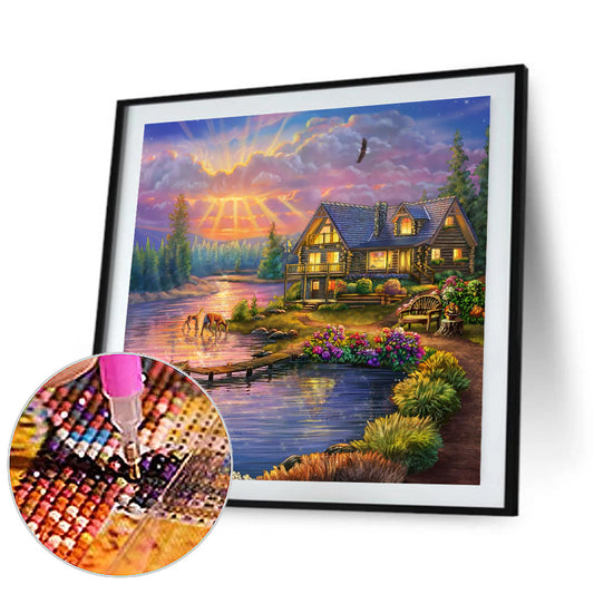 Rural Scenery - Full Round Drill Diamond Painting 40*40CM