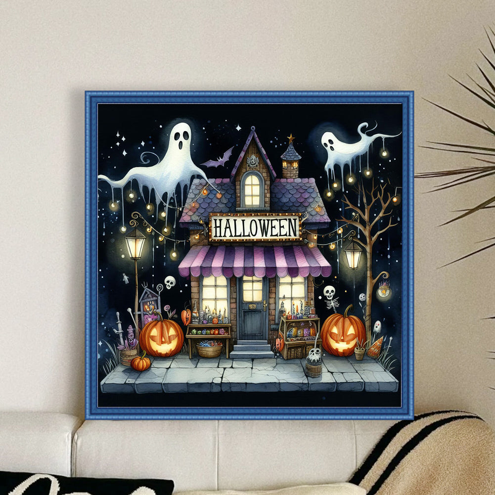 Halloween Shop - 11CT Stamped Cross Stitch 40*40CM