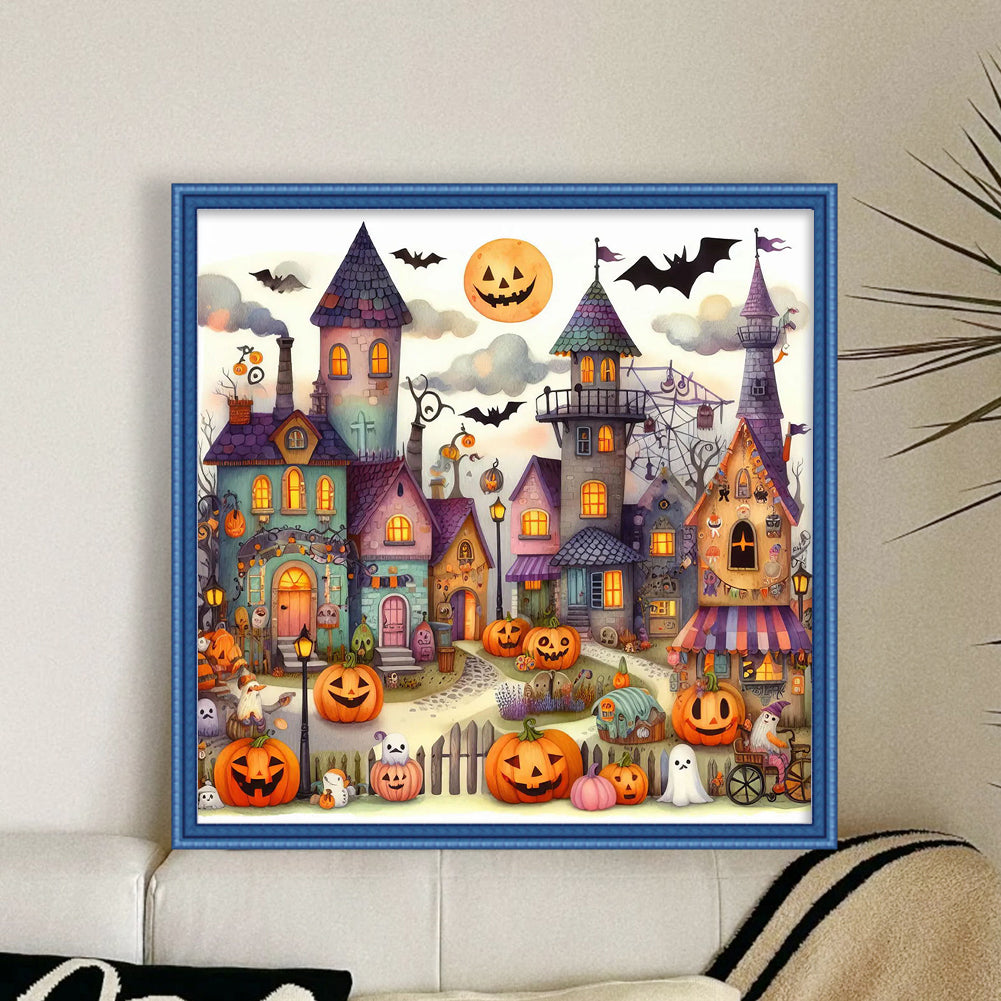 Halloween Town - 11CT Stamped Cross Stitch 40*40CM