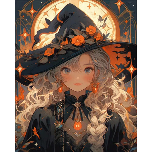 Halloween Witch - 11CT Stamped Cross Stitch 40*50CM