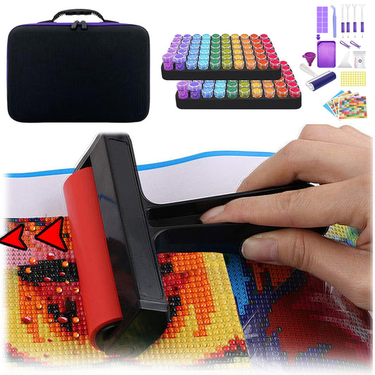 182pcs Bead Bottle Storage Handbag Diamond Painting Toolkit Bead Organizer Tool