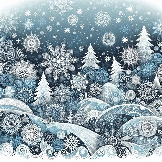 Christmas Scenery - 14CT Stamped Cross Stitch 40*40CM