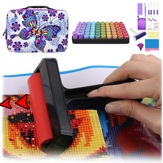 60Grid Butterfly Print Diamond Painting Bead Storage Box Bead Bottle Storage Bag