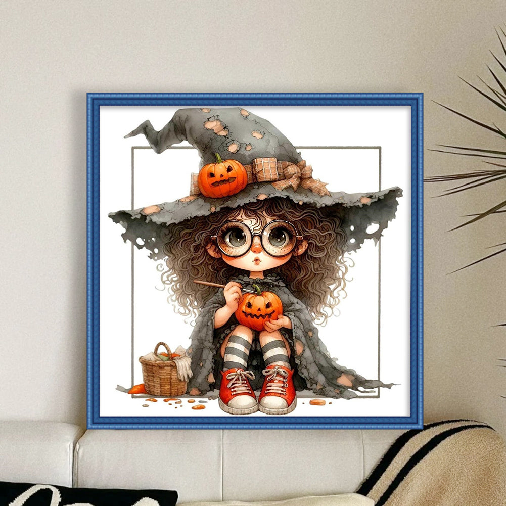 Halloween Witch - 11CT Stamped Cross Stitch 40*40CM