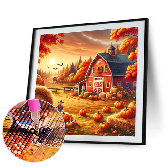 Autumn Farm - Full Round Drill Diamond Painting 40*40CM