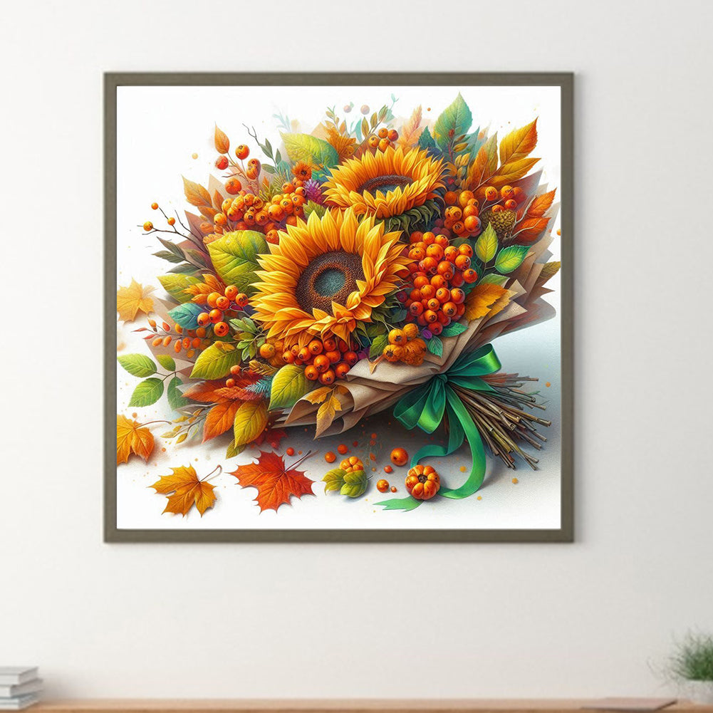 Autumn Bouquets - Full Round Drill Diamond Painting 40*40CM