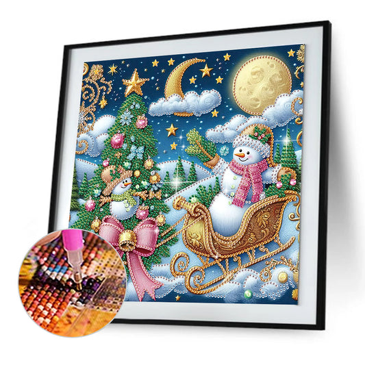 Christmas Snowman - Special Shaped Drill Diamond Painting 30*30CM