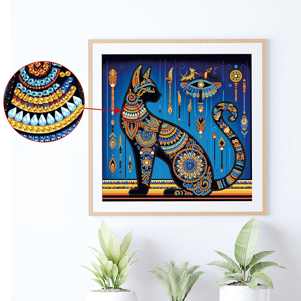 Egyptian Cat - Special Shaped Drill Diamond Painting 30*30CM