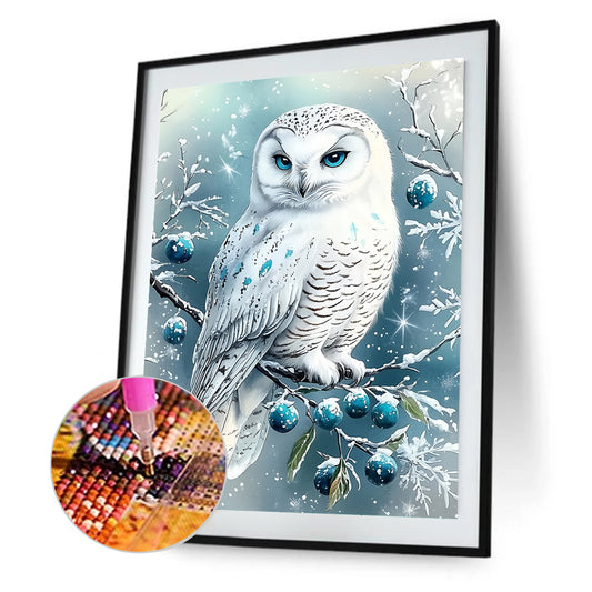 Owl - Full Round Drill Diamond Painting 30*40CM